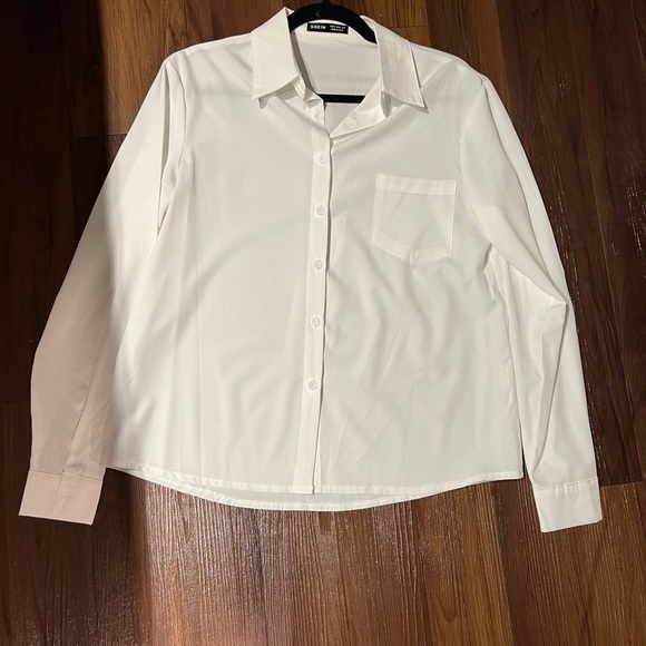 White button down collared shirt medium - Picture 1 of 2